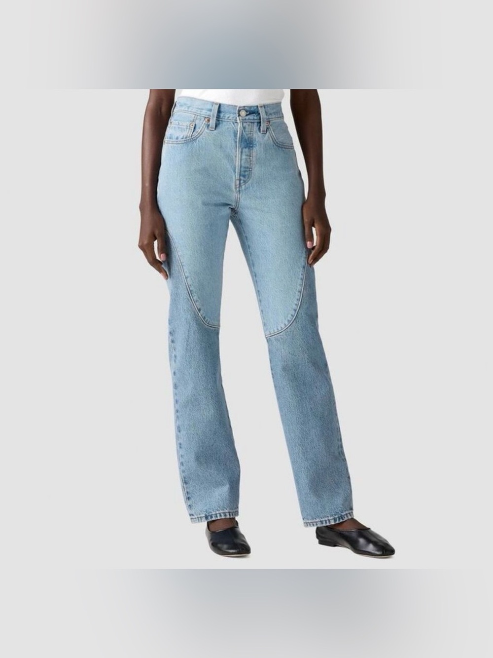 Levi's|Western Two-Tone 501 county fair jeans in straight leg,NWT SIZE 27•Chaps